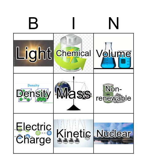 Matter Bingo Card