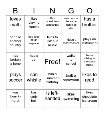 FIND SOMEONE WHO... Bingo Card