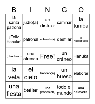 Que se celebra? Bingo Card