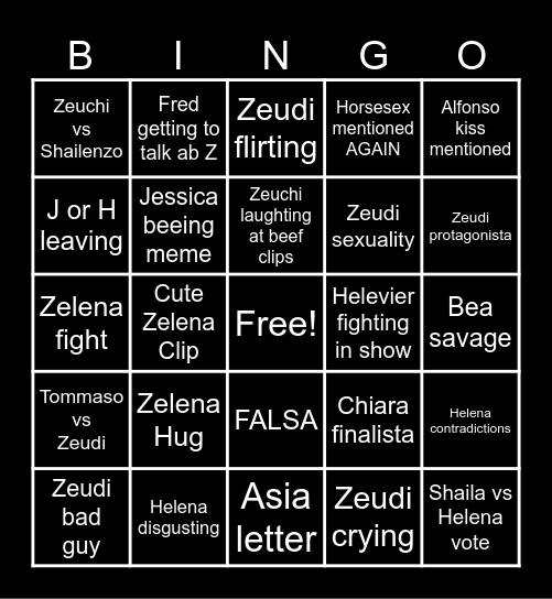 PUNTATA Bingo Card