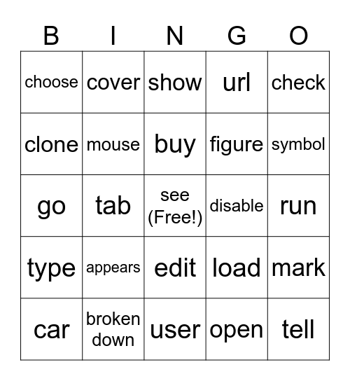 Banned Words Bingo Card