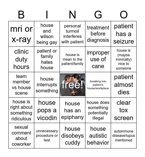 House MD Bingo Card