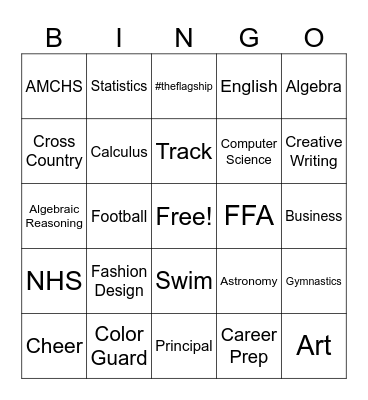 Student Appreciation Bingo Card