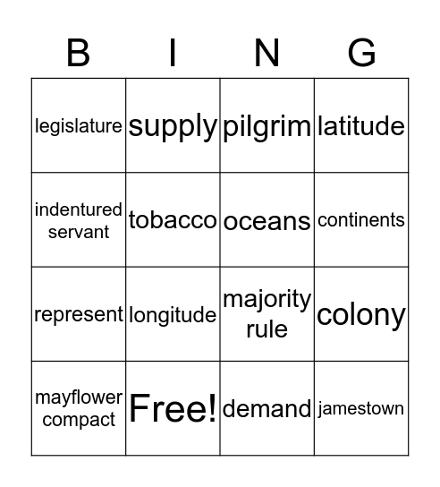 B.A.V. Practice Bingo Card