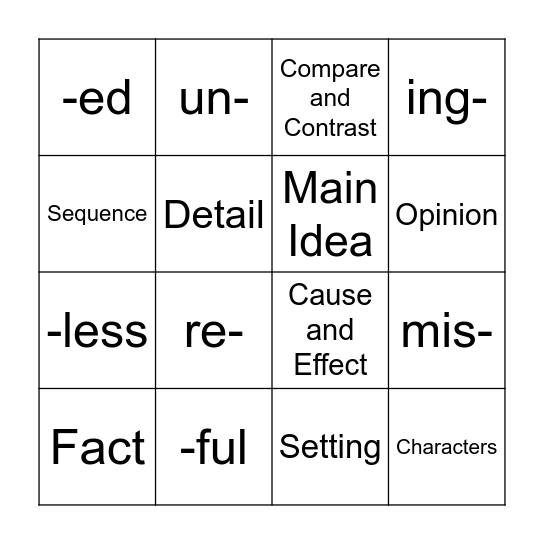 Wild About Reading Bingo Card