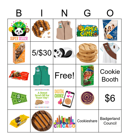 Girl Scout Cookies! Bingo Card