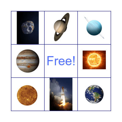 SOLAR SYSTEM Bingo Card