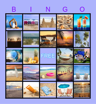 Vacation Bingo Card