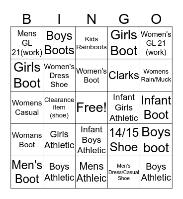 Sales Bingo Card