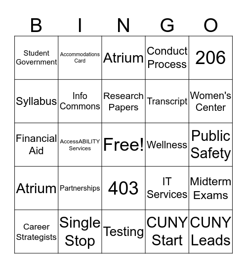 OSE BINGO - PEOPLE, PLACES, THINGS Bingo Card