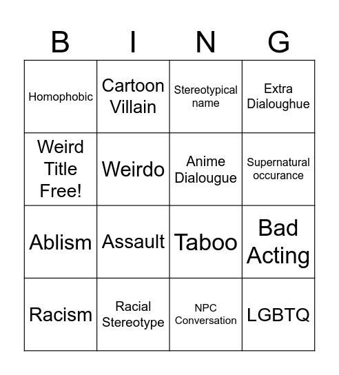 tMOTOTRORP0ITOERJISHTGIUH t Bingo Card
