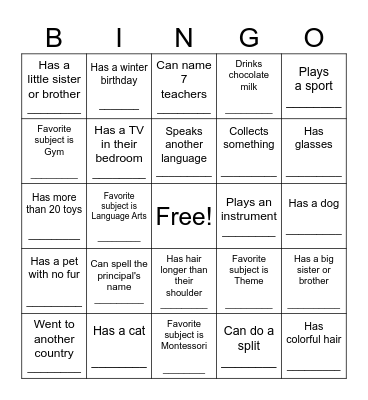 End of the Year Fun!! Bingo Card