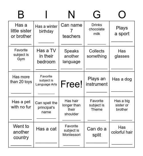 End of the Year Fun!! Bingo Card