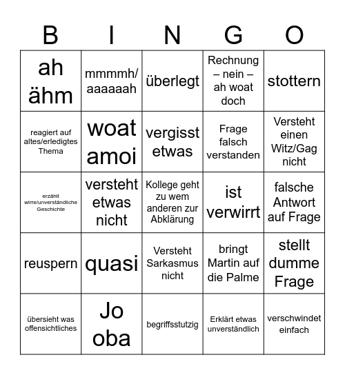 Hari Bingo Card