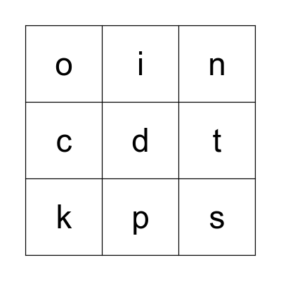 P1 Bingo - February Bingo Card