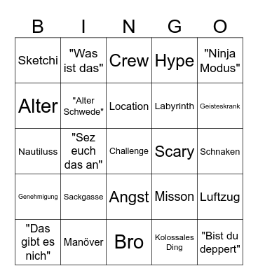 fun Bingo Card