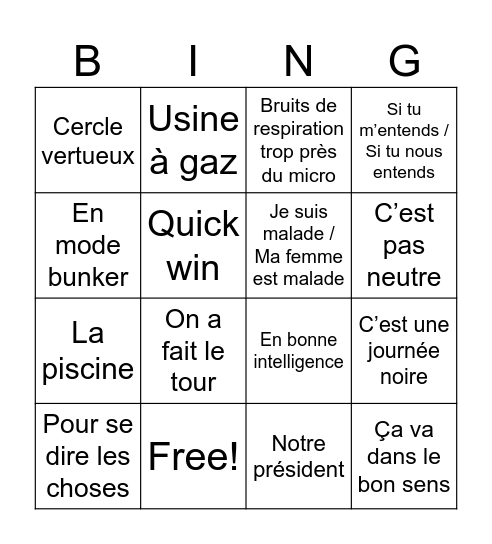 Grille 2 Bingo Card