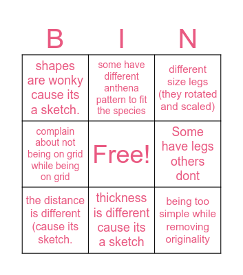 Stupid Critic Bingo Card