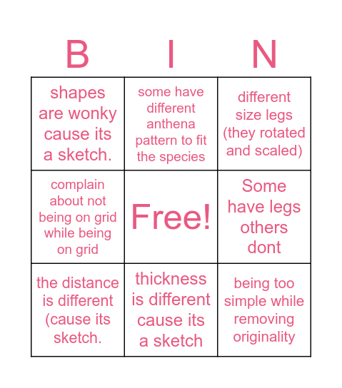 Stupid Critic Bingo Card
