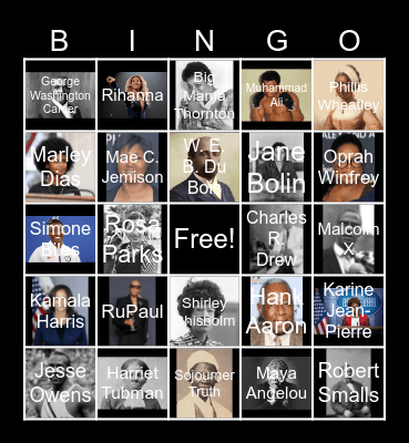 Black History Month Bingo Card