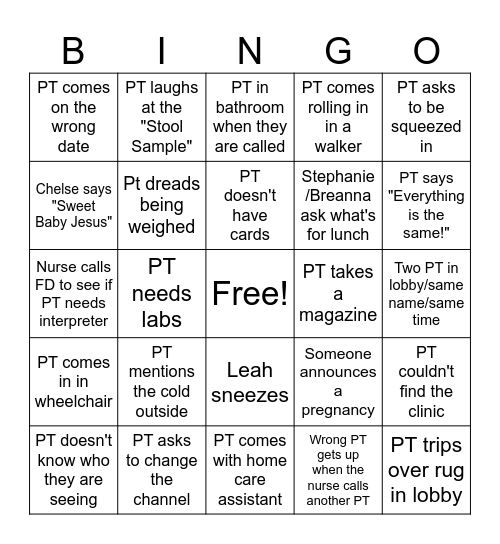 WINTER BINGO! Bingo Card