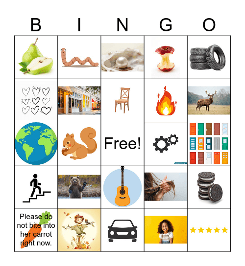 Vowel + "R" BINGO Card