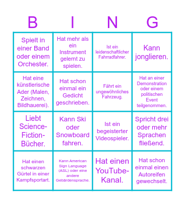 Talent Networks Germany Bingo Card