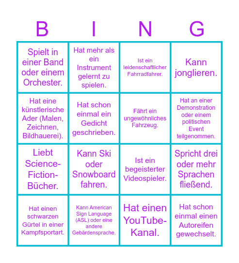 Talent Networks Germany Bingo Card