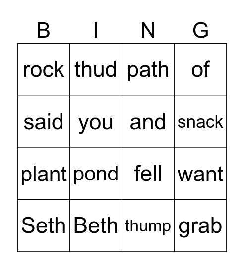 th Bingo! Bingo Card