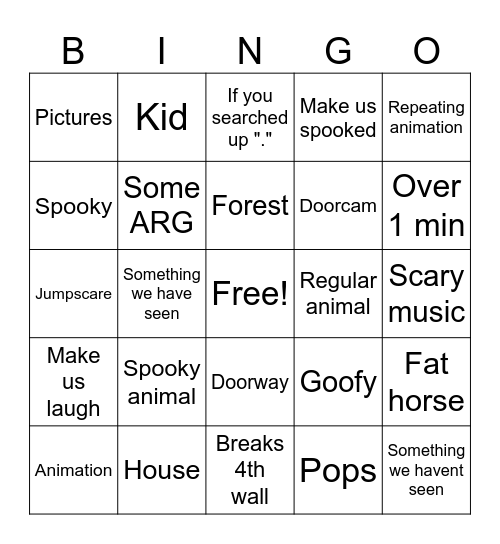 FSP Bingo Card