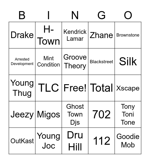 Ratchet Bingo Card