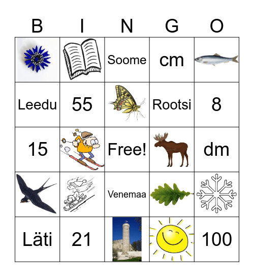 Eesti 107 Bingo Card