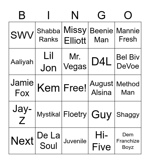 Ratchet Bingo Card