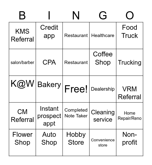SB Calling Day Bingo Card