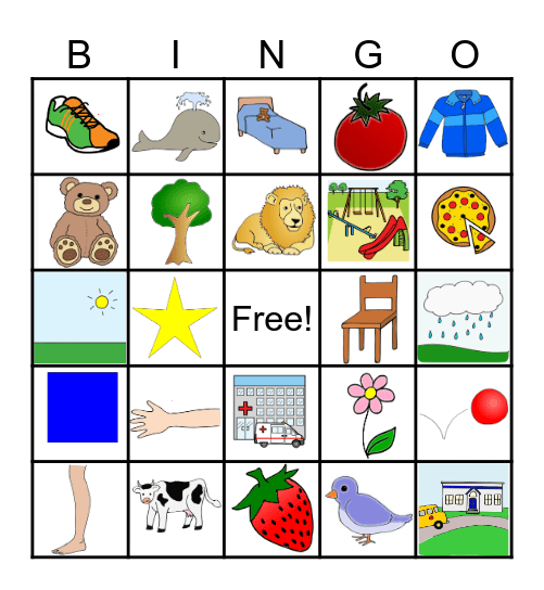 Language BINGO Card