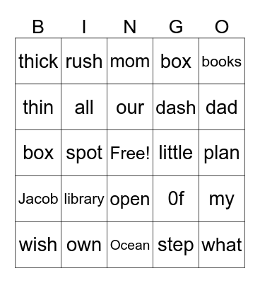 A Library of Our Own Bingo Card