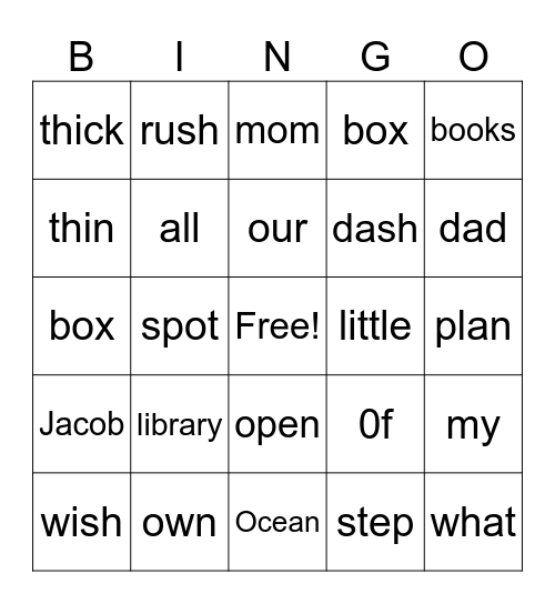 A Library of Our Own Bingo Card