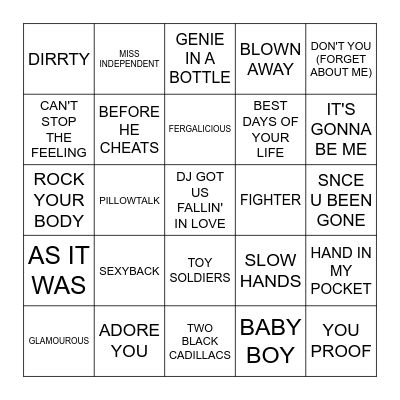 STAR SEARCH Bingo Card