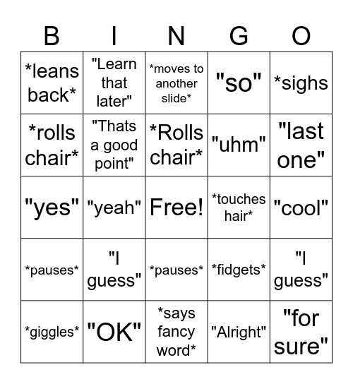 Mr.Dix Bingo Card