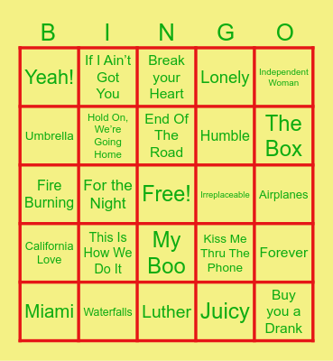 MUSICAL BINGO Card