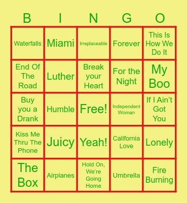 MUSICAL BINGO Card