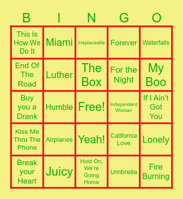 MUSICAL BINGO Card