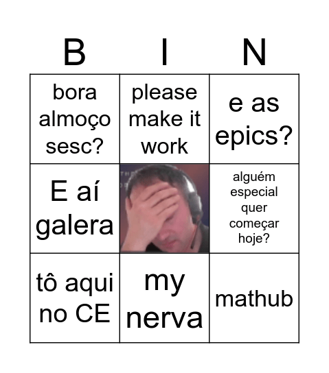Marcel Bingo Card