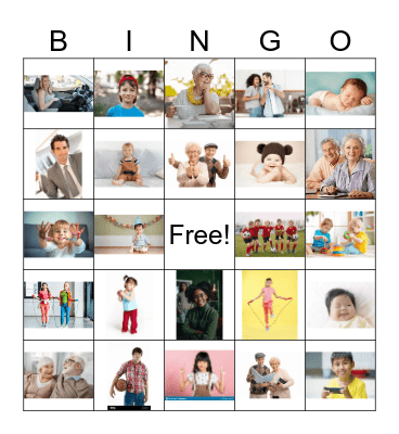 Stages of Life Bingo Card