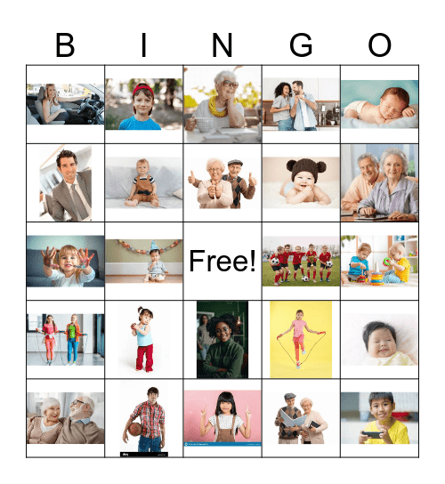 Stages of Life Bingo Card