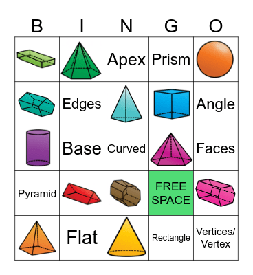 Solid Geometry Bingo Card