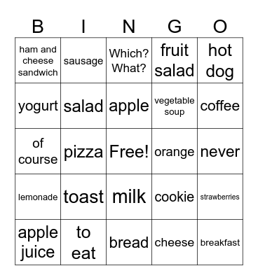 Autentico 3A (English) Bingo Card