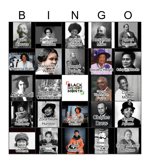 Hidden Figures Bingo Card