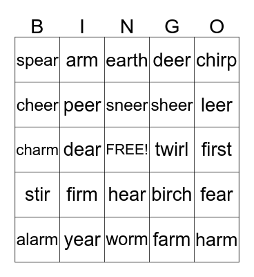 LtR week 5 Bingo Card