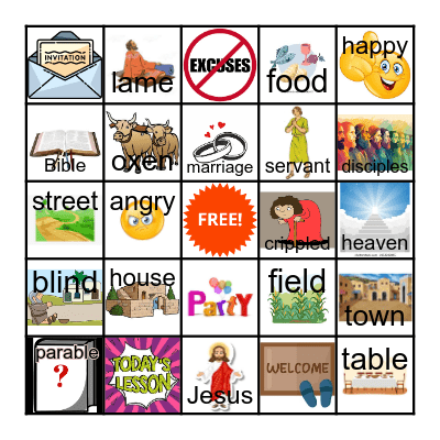 The Parable of the Great Banquet Bingo Card